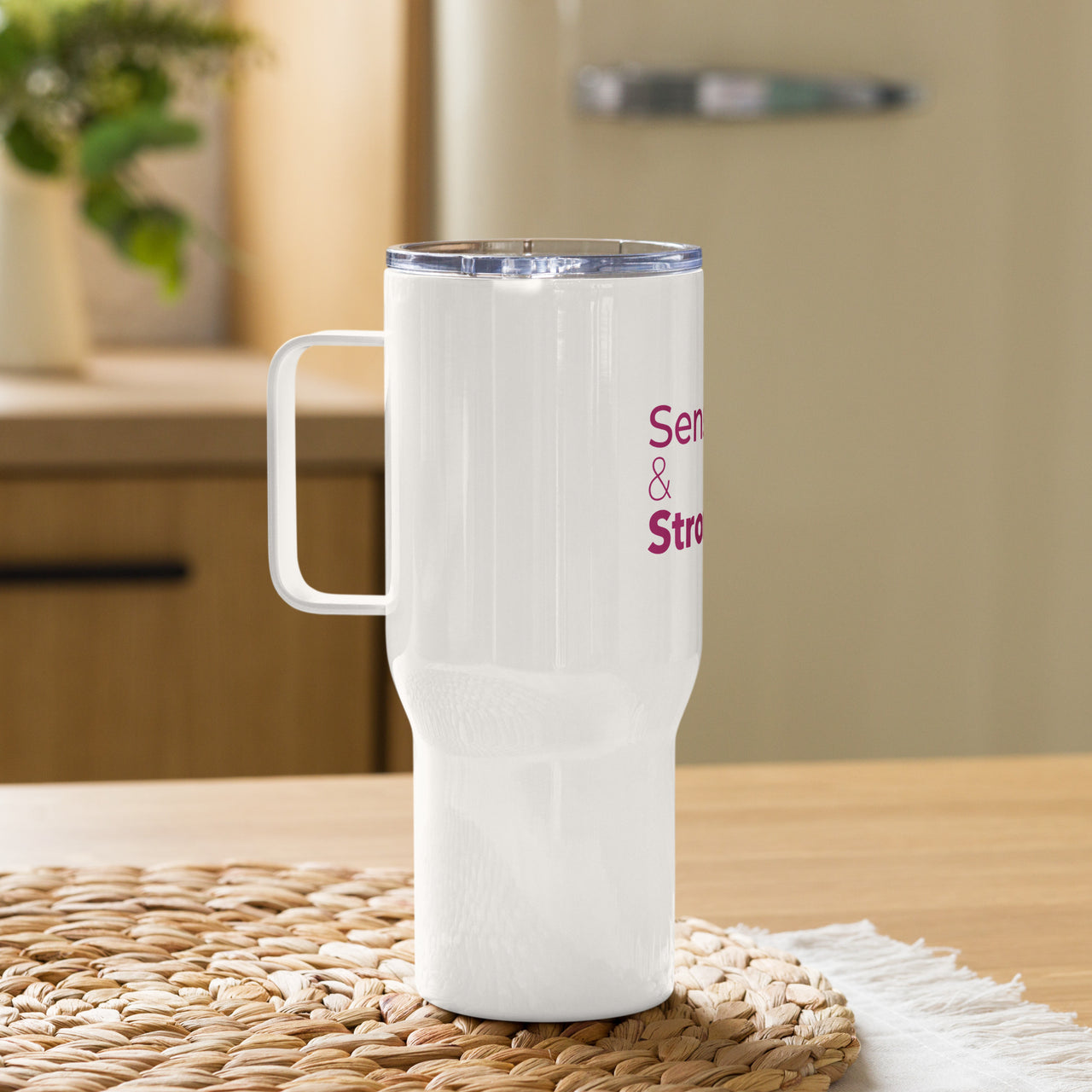 Pink Sensitive & Strong Tumbler