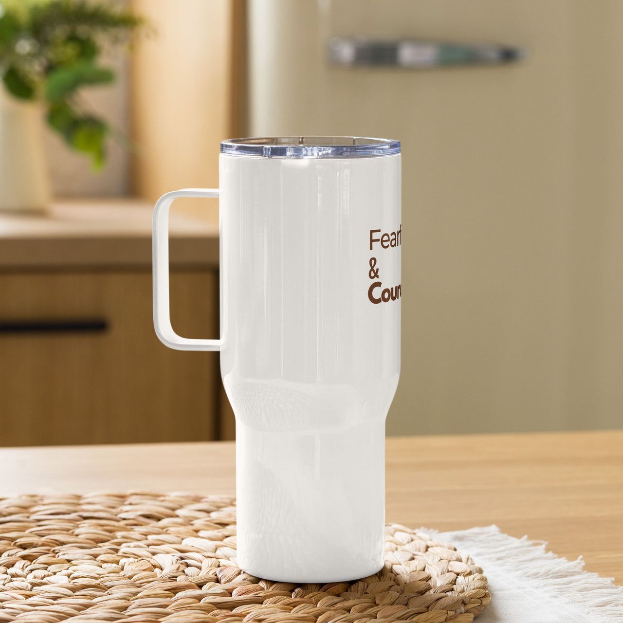 Brown Fearful & Courageous Tumbler